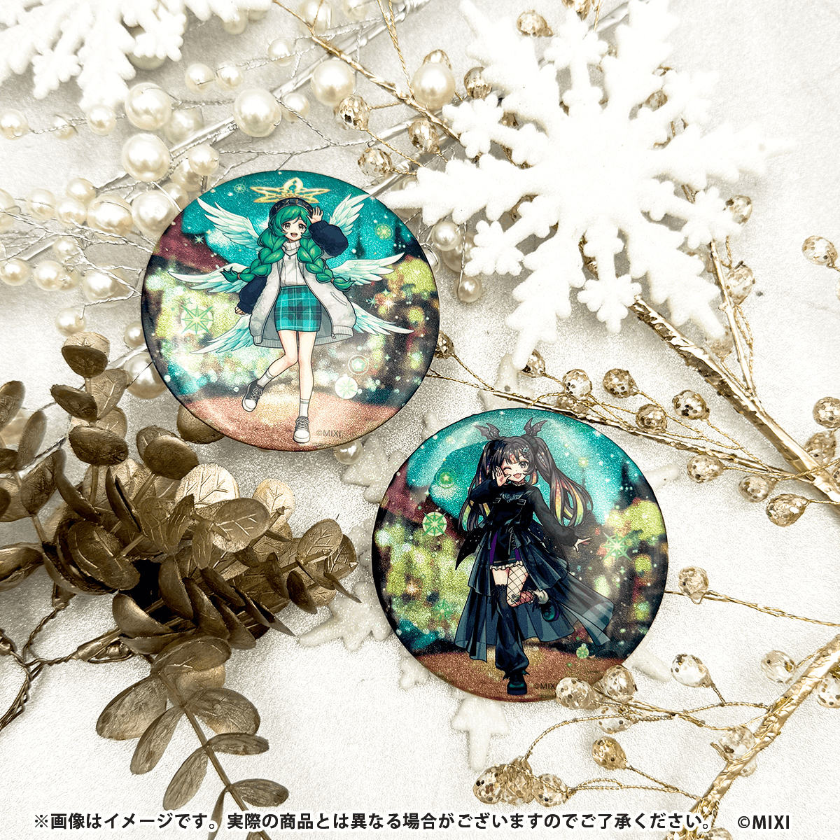 モンスターストライク グリッター缶バッジ ガブリエル winter ver.