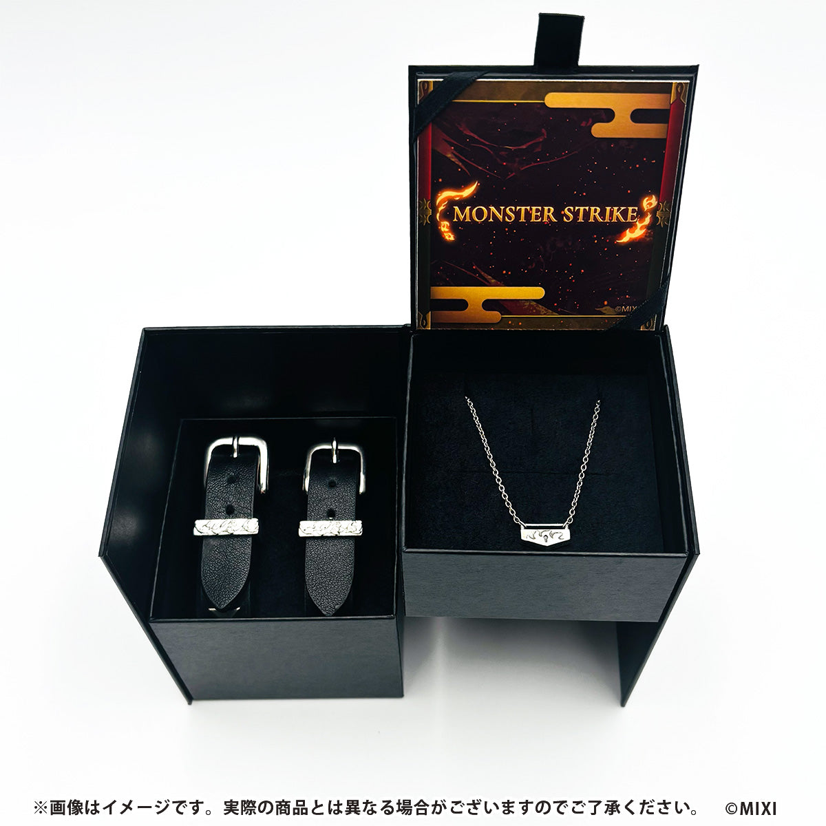 モンスターストライク プレミアムアクセサリー シルバーペンダント&レザーブレスレット 流浪の残火 バサラ