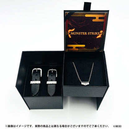 モンスターストライク プレミアムアクセサリー シルバーペンダント&レザーブレスレット 流浪の残火 バサラ