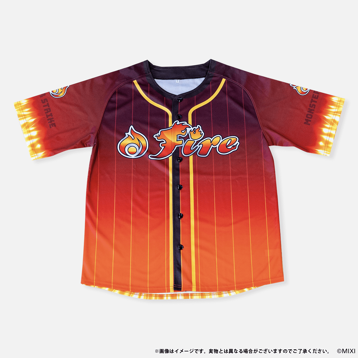 モンスターストライク ベースボールシャツ 火属性