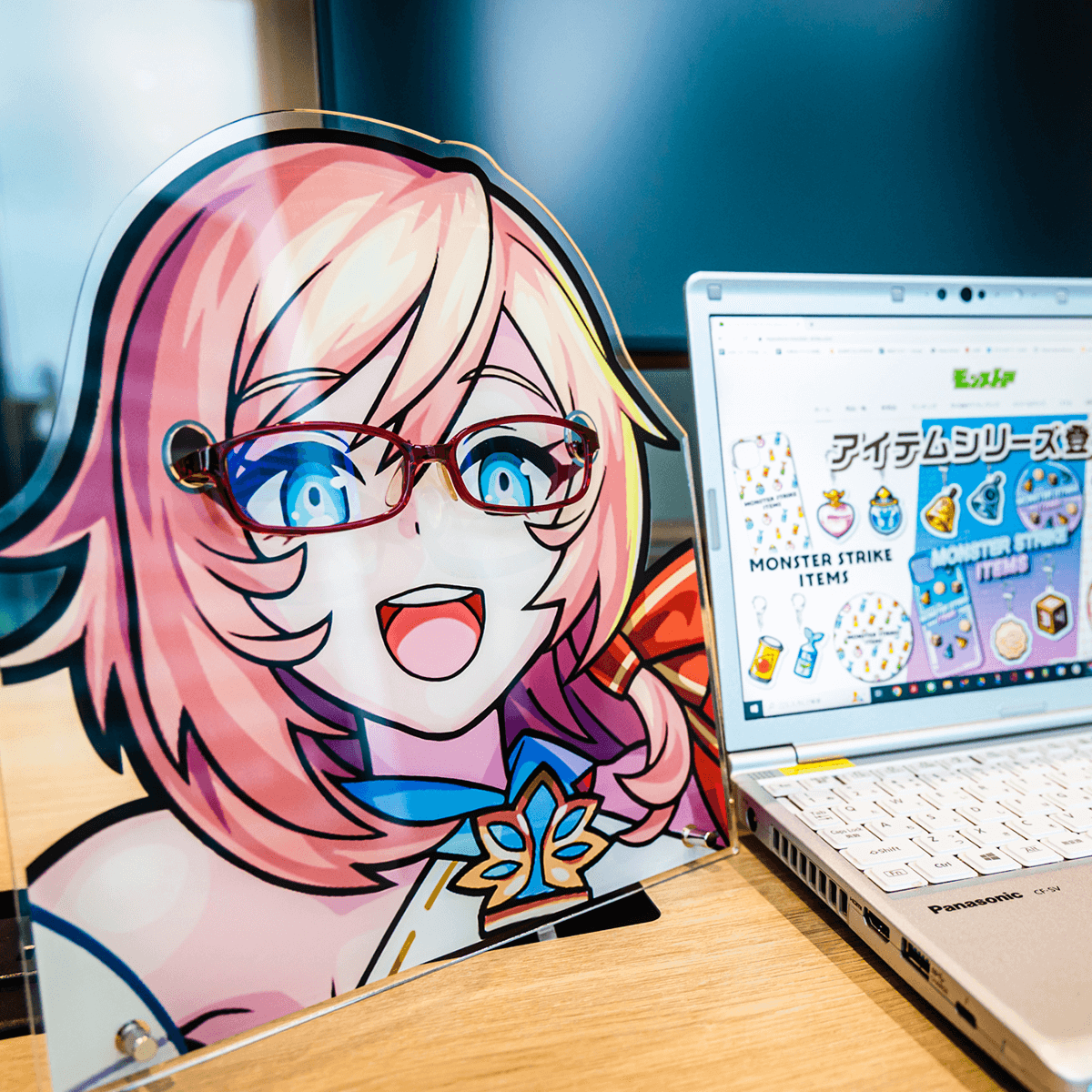 モンスターストライク アクリルメガネスタンド 想いを通わす「繋ぎ手」 ちはや