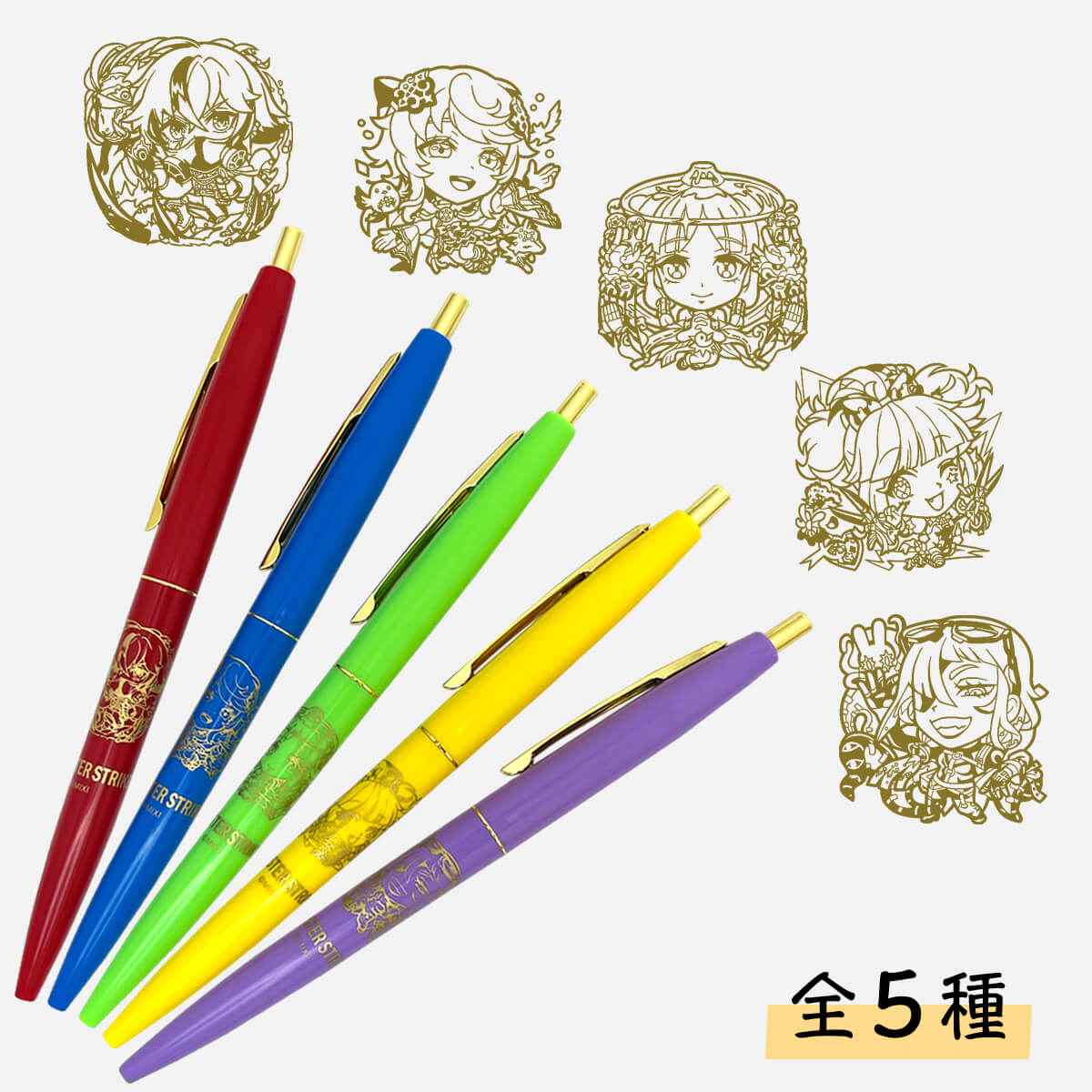 モンスターストライク BiCクリックゴールド ボールペン0.5mm 光属性 切愛なる心の「剪定者」ジャック・ザ・リッパー